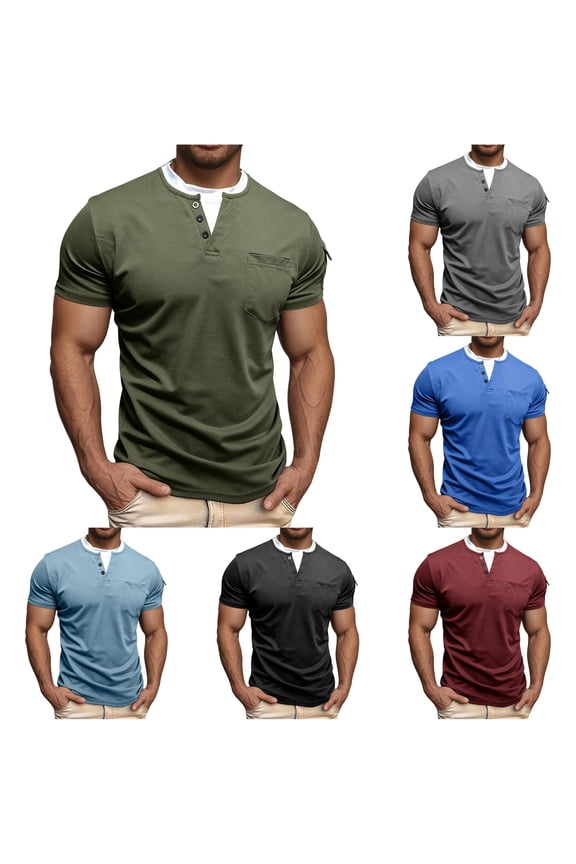 Casual T Shirt With Double Layer Neck Design Comfortable Daily Wear Basic Top Oversized T Shirts