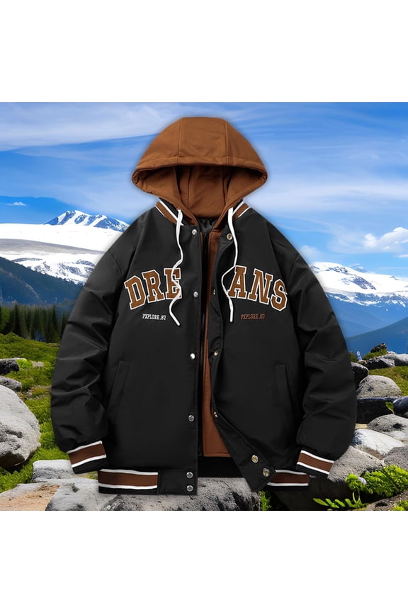 Men's Autumn And Winter Leisure Warm Baseball Quilted Jacket plus Size Rain Jacket Fashion Jackets Men