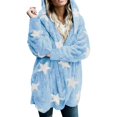 thumbnail image 1 of TIANZEN Casual Winter Jacket With Star Print Lined Warm Cozy Outerwear For Cold Weather Lined Sweater Women Windbreaker Light Winter Jackets for Women, 1 of 7