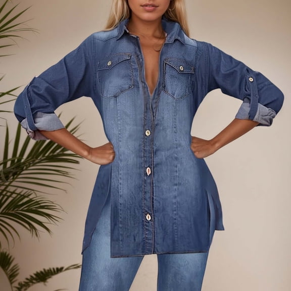 TIANZEN Casual Women's Shirts For Everyday Wear Loose Fit Stylish Tops For All Seasons Easily Washable And Convenient Junior Medium Tops plus Size T Shirt Women Business Shirt Women