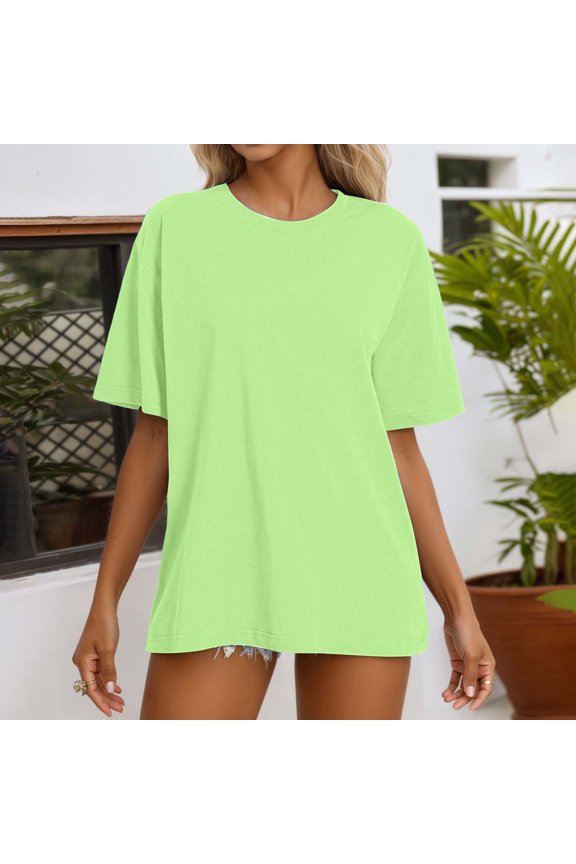 Casual Women's T Shirts Short Sleeve Round Neck Basic Top For Everyday Wear For Spring And Summer Women Shirt Workout Womens Active Short Sleeve Women T Shirts Summer