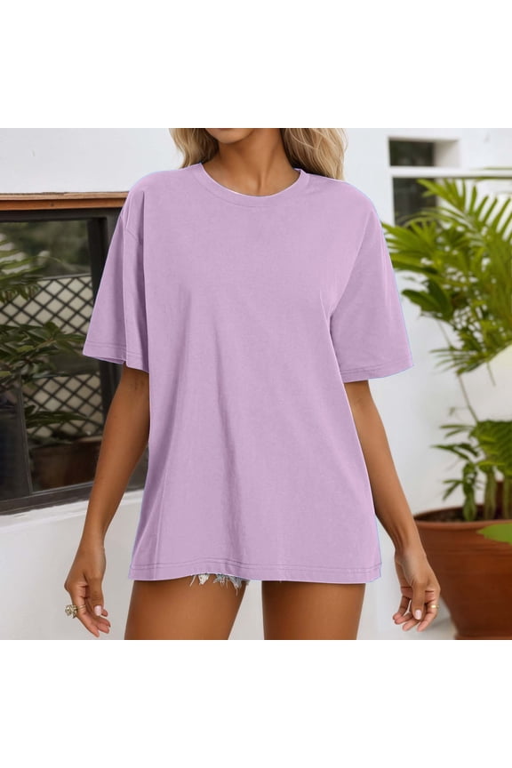 Casual Women's T Shirts Short Sleeve Round Neck Basic Top For Everyday Wear For Spring And Summer Womens Raglan Top Tall Womens Shirts Medium T Shirts Women
