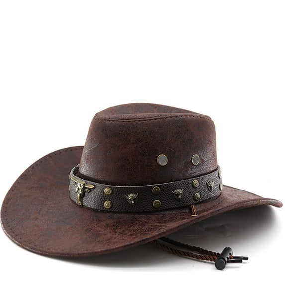 TIANZEN Classic Western Cowboy Hat With Curved Brim For And Outdoor Adventure And Travel Sun Adult Cowboy Hat