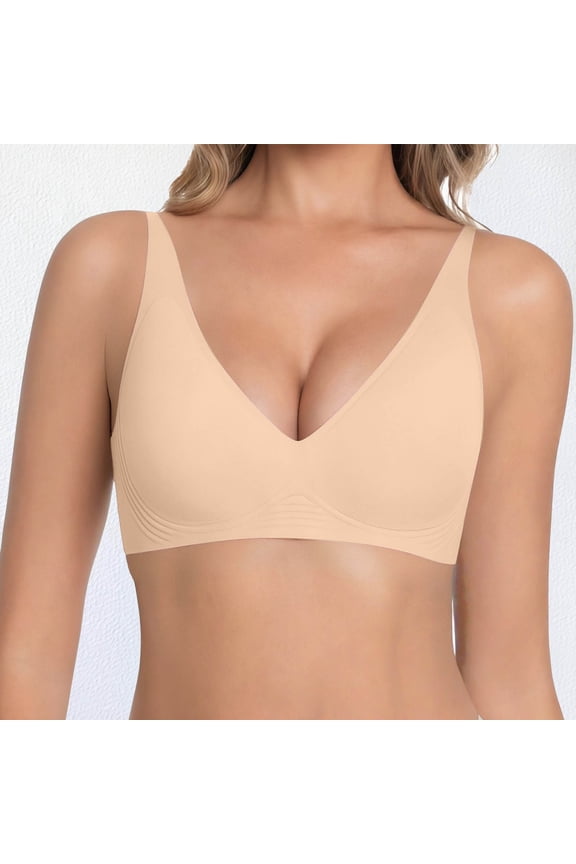 Comfort Seamless Full Coverage Bra With Bonded Padding For Everyday Support And Gentle Lift High Support Sports Bra