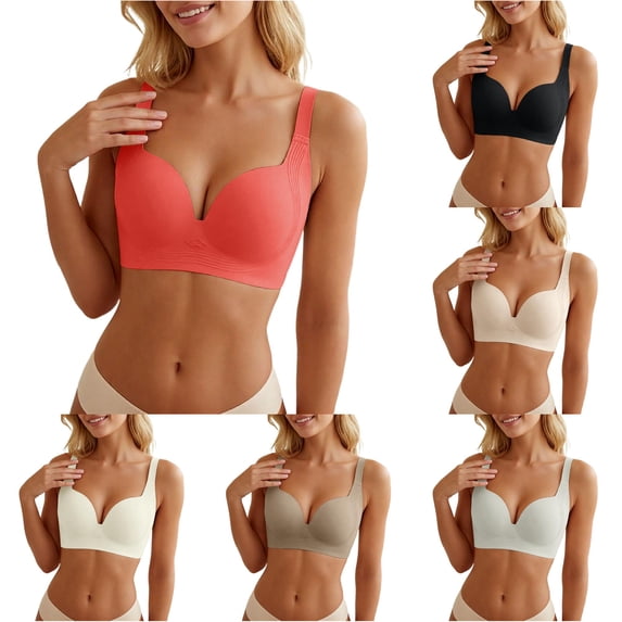 TIANZEN Comfortable Seamless Full Coverage Bra For Women Wireless Bras With Soft Regular And Plus Size Strap Sports Bras for Women
