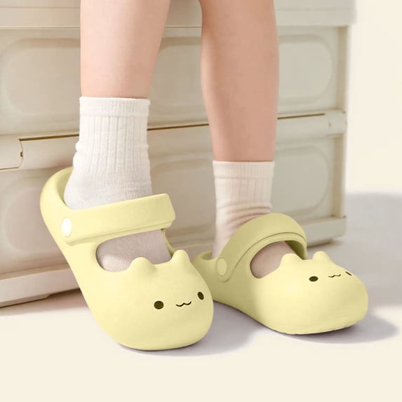 TIANZEN Cute Cartoon Bunny Slippers For Little Girls Comfortable Lightweight Closed Toe Sandals For Summer Play Girl Slippers Size 13 1