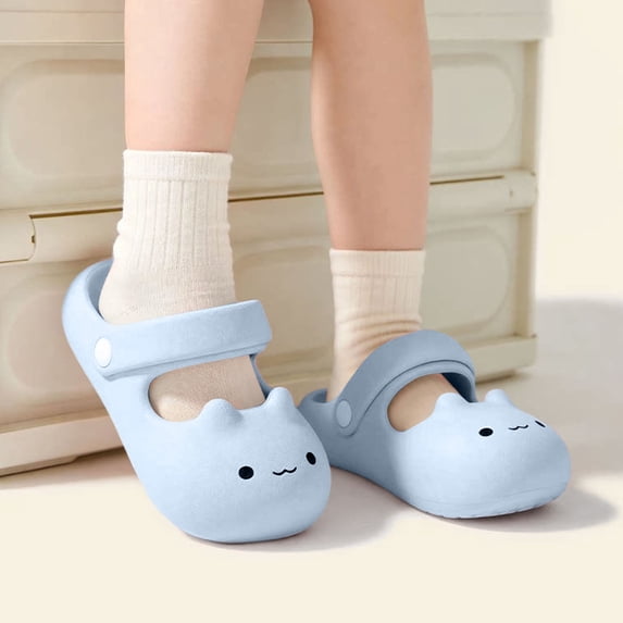 TIANZEN Cute Cartoon Bunny Slippers For Little Girls Comfortable Lightweight Closed Toe Sandals For Summer Play Girl Slippers Size 13 1