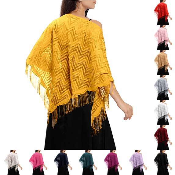 TIANZEN Elegant Lace Shawl Scarf For Bridal Wedding Evening Gown And Formal Party Versatile Triangle Wrap Western Scarf Slide