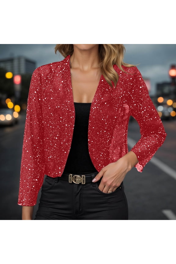 Elegant Solid Color Casual Jacket Lightweight Shiny Front Open Long Sleeve Breathable Thin Party Cardigan Outerwear Coat Womens Warm Jackets Vest for Women