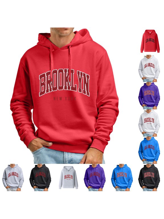 Europe And The States Sports Men's Casual Fashion Hooded Letter Hoodie Sweatshirts for Mens