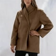 thumbnail image 1 of TIANZEN European Size Stylish Long Coat – Loose Fit Hooded Blend For Fall/Winter Womens plus Size Coats Winter 4x Women Cute Winter Coat Tall Women's Coats, 1 of 3