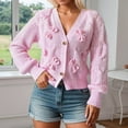 thumbnail image 1 of TIANZEN European Style Cardigan Sweater Long Sleeve Bow Knit Open Front Casual Outwear Soft Comfortable Womens Button up Sweaters Women Sweater Jacket Cardigan Cardigan Sweaters for Women Size 3x, 1 of 5