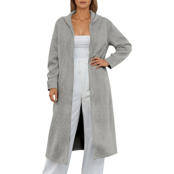 TIANZEN Fall/Winter Long Hooded Knit Cardigan – Stylish And Warm Outerwear With Pockets 6x Women Winter Jacket Winter Jackets for Women plus Size plus Size Women Jackets Winter