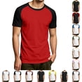 thumbnail image 1 of TIANZEN Fashion Casual Color Cloth Short Sleeve Raglan Top Shirt Mens Socks No Show, 1 of 5