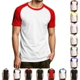 thumbnail image 1 of TIANZEN Fashion Casual Color Cloth Short Sleeve Raglan Top Shirt Mens Socks No Show, 1 of 5