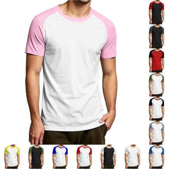 TIANZEN Fashion Casual Color Cloth Short Sleeve Raglan Top Shirt Mens Socks No Show
