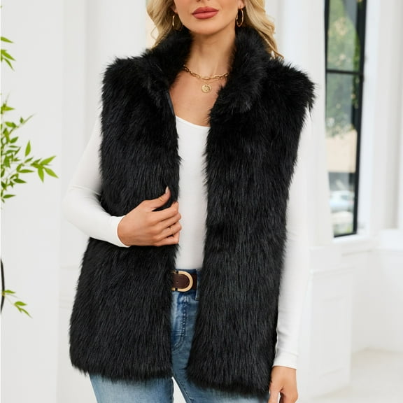 TIANZEN Fashionable Solid Color Stand Collar Lined Outerwear Vest For Winter Warmth And Style Deer for Women Womens Utility Vest Lightweight