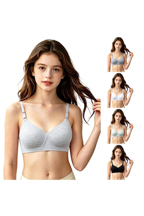 Gentle Support Lightweight Wireless Bra For Young Girls Junior High To High School Comfort Seamless Cup Care Breathable Everyday Everyday Wear Toddler Girl Undies