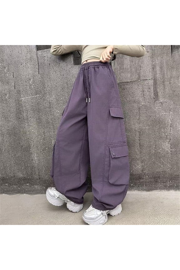 Girls Casual Comfortable Long Pants For Autumn Fashionable Loose Korean Style Cargo Straight Leg Trousers Winter Clothed for Girls