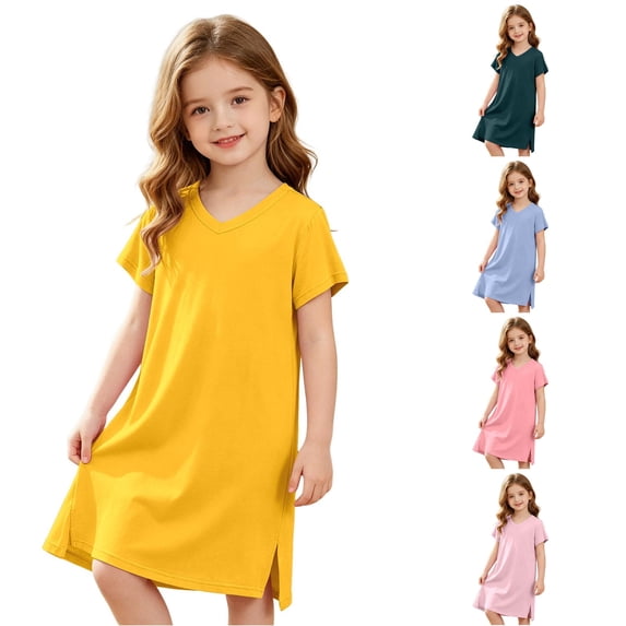 TIANZEN Girls Nightgown Sleep Dress Soft Pajamas For Kids Toddler Baby Family Matching Sleepwear Baby Girls Baptism Dress