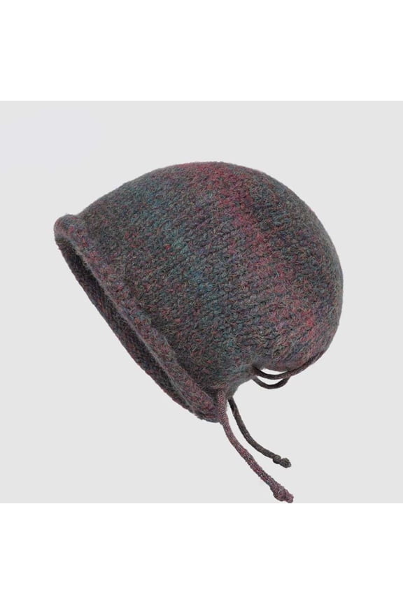 Gradient Pile Cap For Women Knitted Warm Hat For Cold Weather And Ears