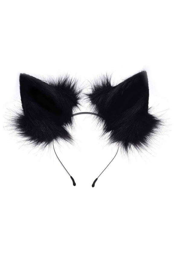Handmade Wolf Ears Headband Party Accessories Hair Bands Long Hair Cycling Sweatband Head Band Sweat