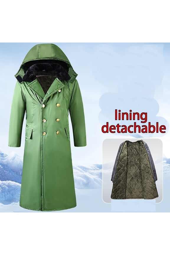 Heavy Duty Long Winter Coat Extreme Cold Weather Insulated Work Jacket Windproof Thermal Outerwear For Harsh Conditions Winter Clothes for Men Swim Mens Insulated Jacket