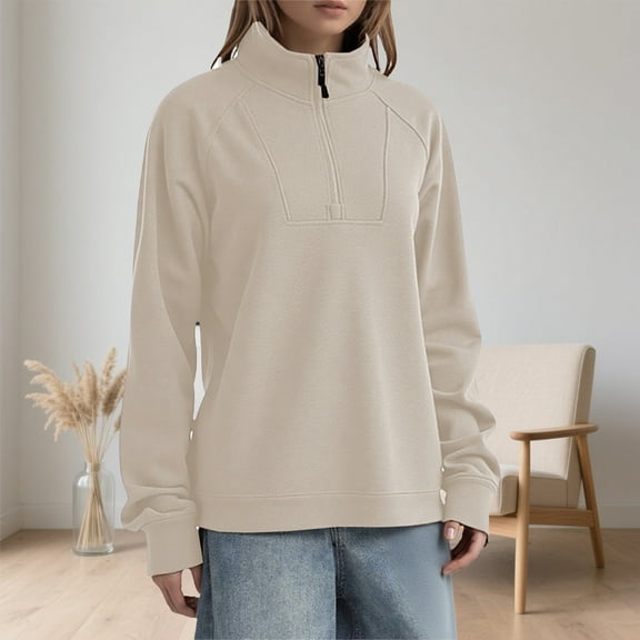 TIANZEN Heavyweight Crewneck Sweatshirt For Oversized Color No Hood Pullover With Contrast Panels Casual Streetwear Top Color Sweatshirt Women Crop Sweatshirts Women Set Light Long Sleeve Sweatshirt