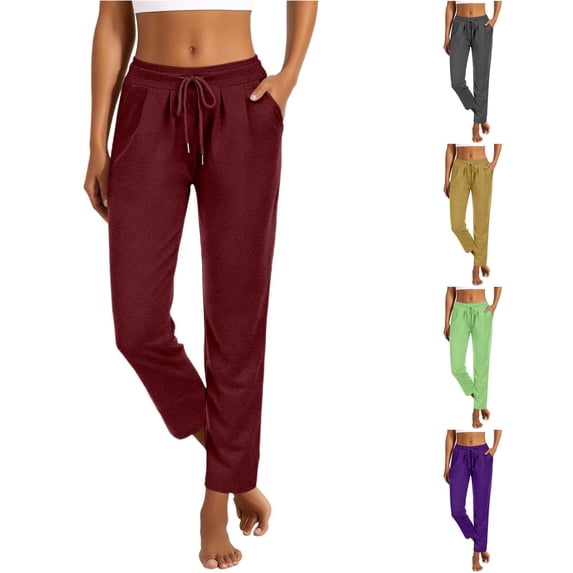 TIANZEN High Waisted Casual Yoga Pants For Split Flared Trousers Soft Athletic Workout Wide Leg Bottoms Elastic Pants for Women Work Casual