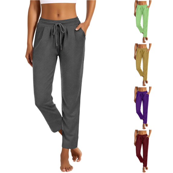 TIANZEN High Waisted Casual Yoga Pants For Split Flared Trousers Soft Athletic Workout Wide Leg Bottoms Elastic Pants for Women Work Casual