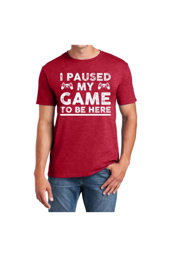 I Paused My Game To Be Here Funny T Shirt For Men Video Humor Joke For Teenage Boys T Shirt Mens Workout Shirts