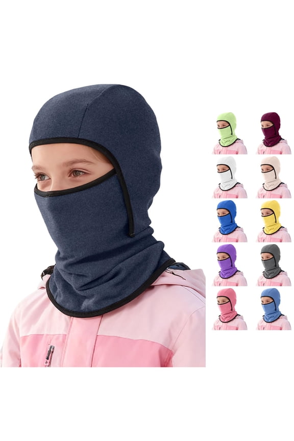Kids Girls Winter Ski Face Youth Warmer Hooded Windproof Neck Gaiter Large Clear Umbrella