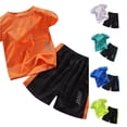 thumbnail image 1 of TIANZEN Kids Sports Shorts Sets Boys Girls Quick Drying Tracksuit 2 Piece Basketball Performance Tank Top And Mesh Shorts Set Toddler Boys Fall Outfits, 1 of 3