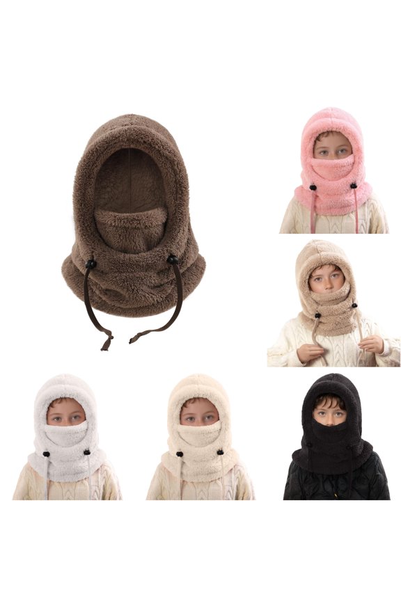 Kids Winter Warm Hat With Ear And Neck Gaiter Thermal For Cold Weather Outdoor Activities Skiing Cycling Super Junior Hat