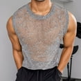 thumbnail image 1 of TIANZEN Knitted Sleeveless Mesh Tank Top Party Wear Casual Summer Muscle Shirt Breathable Openwork Design Comfortable Fit Mens Shirts Bulk Big T Shirt Shirts Men, 1 of 3
