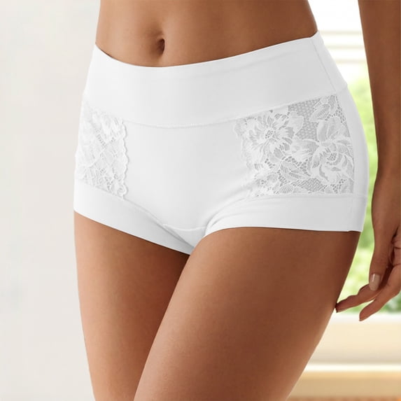 TIANZEN Lace Flat Front Shapewear Panties For Control Lifting High Waist Briefs Waist Trainer for plus Size Women 4x