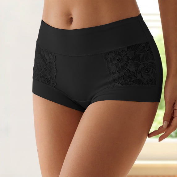 TIANZEN Lace Flat Front Shapewear Panties For Control Lifting High Waist Briefs Waist Trainer for plus Size Women 4x