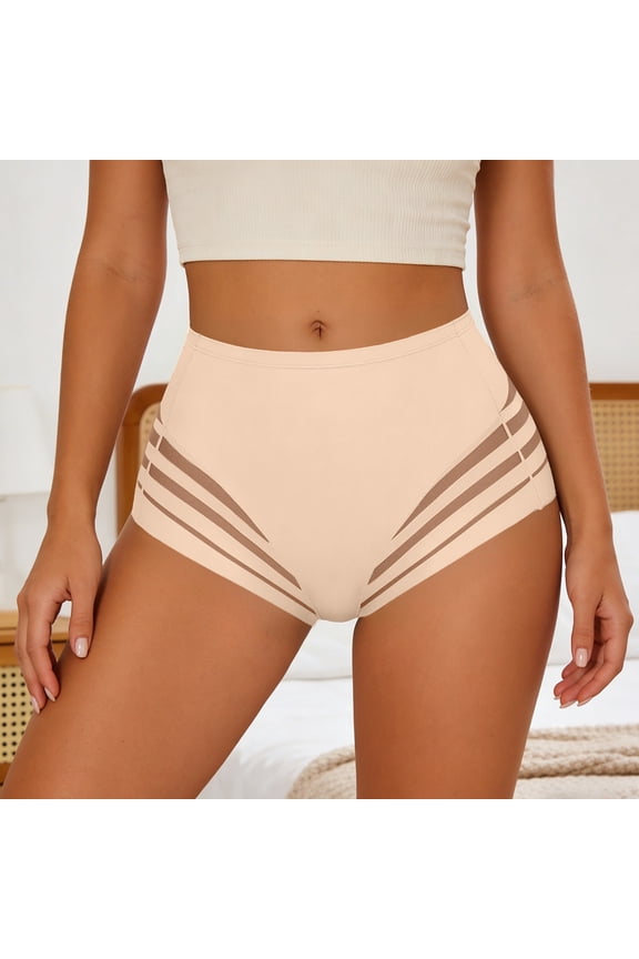 Lace Panties High Mid Rise Seamless Comfort Breathable Gusset Triangle Underwear For Plus Size High Waist Panties