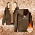 thumbnail image 1 of TIANZEN Ladies' Casual Same Style Autumn And Winter Fashion Same Style Casual Printed Sports Winter Coat With Zipper Hooded Sweatshirt With Pocket Women's Small Hooded Sweatshirt, 1 of 5