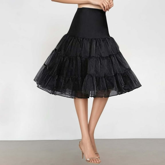 TIANZEN Layered Petticoat Underskirt Four Tier Soft For Poofy Skirt Support And Volume Enhancement Animal Print Skirt Shorts to Wear under Skirts