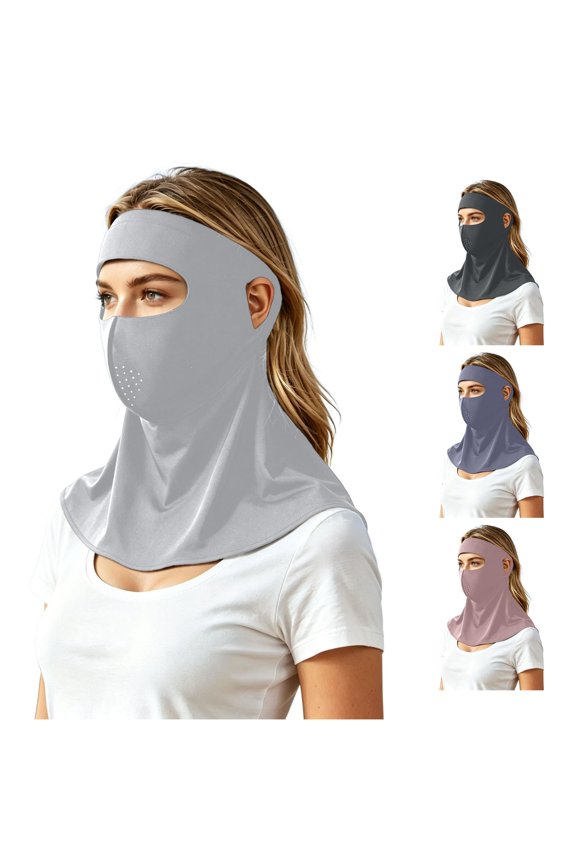 Lightweight Multifunctional Ice Silk Full Face Blocking For Breathable Outdoor Windproof Neck Gaiter Forehead Wrap Seamless With Technology Neck And Chest Cover