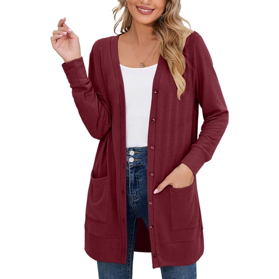 TIANZEN Lightweight Open Front Cardigan Sweater For Women Long Sleeve Causal Button Down Soft Outwear Tops plus Size Kimono Fashion Sweaters for Women Open Front Drape