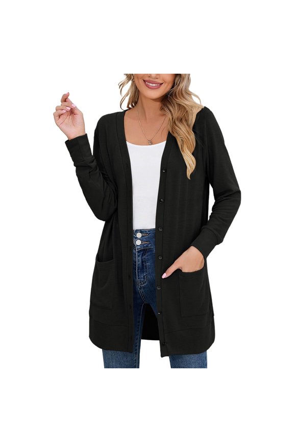 Lightweight Open Front Cardigan Sweater For Women Long Sleeve Causal Button Down Soft Outwear Tops plus Size Kimono Fashion Sweaters for Women Open Front Drape