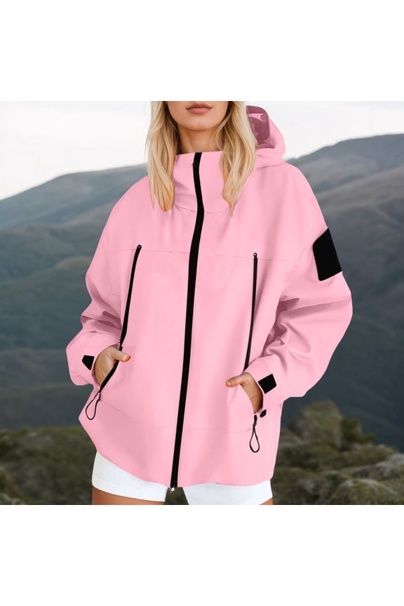 Lightweight Windbreaker Outdoor Hiking Jacket For Fall Casual Wear With Hood Comfortable Travel Raincoat Female Vest Winter Organic Wool Jacket Jacket Fir Women