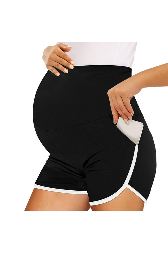 Maternity Shorts Over The Belly With Pockets Pregnancy Shorts Before During After Pregnancy Womens Sweat Pants for Winter Day Fit Business Casual Dresses for Women plus Size