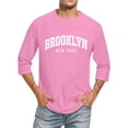 thumbnail image 1 of TIANZEN Men 3/4 Sleeve Letter City Name T Shirts Comfortable Crewneck Solid Color Fit Tee Shirt Tops Big And Tall Graphic T Shirts for Men, 1 of 4