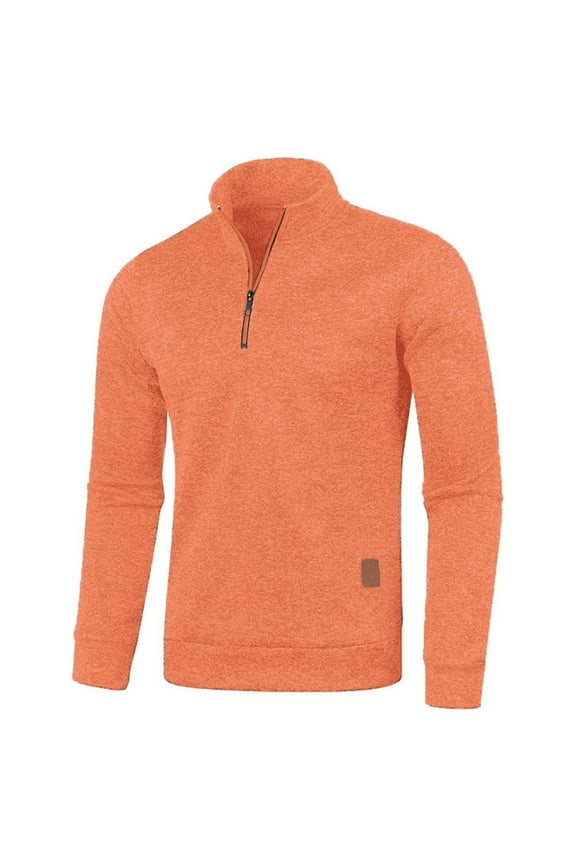 Men Collar Zipper Knit Sweater Sleeve Thin Velvet Top Sweater Casual Loose Business Foreign Trade Jacket Warm Coats Warm Mens Coats Winter