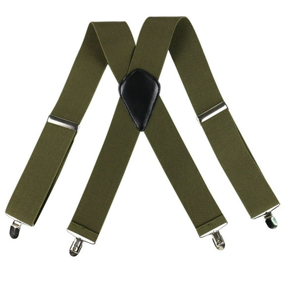 TIANZEN Men's Adjustable Suspenders With Elastic Straps Y Back Hiking Suspenders Under Clothes Suspenders for Men Button Button Suspenders