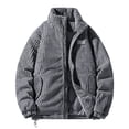 thumbnail image 1 of TIANZEN Men's And Women's Autumn Winter Corduroy Collar Jacket Warm Casual Outerwear For Daily Wear Men Hoodie Coat for Men Winter Long, 1 of 4