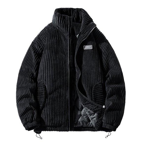 TIANZEN Men's And Women's Autumn Winter Corduroy Collar Jacket Warm Casual Outerwear For Daily Wear Winter Fashion Coats Mens Jacket with Hood